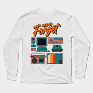 vintage collection never forget the 80s classic Long Sleeve T-Shirt